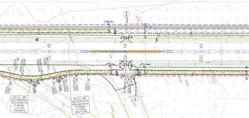 fragment z projektu budowlanego pokazujący zjazd awaryjny w ul. Goleniowską