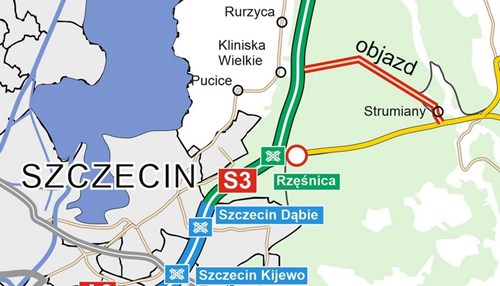węzeł Rzęśnica objazd