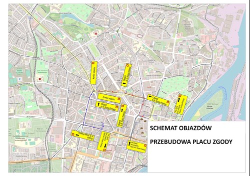 Objazdy pl. Zgody - stan docelowy