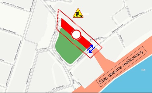 Zamknięcie ul. Dworcowej w Szczecinie Graf. ZDiTM Szczecin